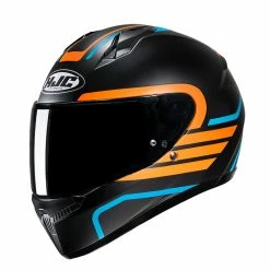 Brand new ✔️ Plastic Hjc C10 Lito Helmet Orange Blue 🎁
