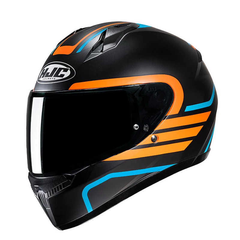 Brand new โ๏ธ Plastic Hjc C10 Lito Helmet Orange Blue ๐