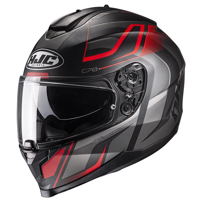 Brand new π Plastic Hjc C70 Lantic Helmet Black Red π