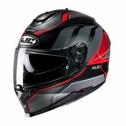 Cheapest ✨ Plastic Hjc C70 Nian Helmet Black Red 🧨