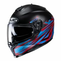 Cheap 🥰 Plastic Hjc C70 Pentas Helmet Blue Red 🔥