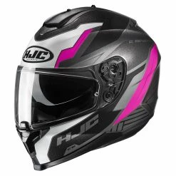 New 🌟 Plastic Hjc C70 Silon Helmet Black Pink ❤️