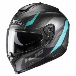 Wholesale 🧨 Plastic Hjc C70 Silon Helmet Black Teal ✨