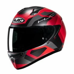Best Pirce 🛒 Plastic Hjc C10 Tins Helmet Black Red 😍