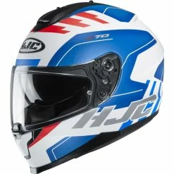 Brand new 😍 Plastic Hjc C70 Koro Helmet White Blue Red 🔥