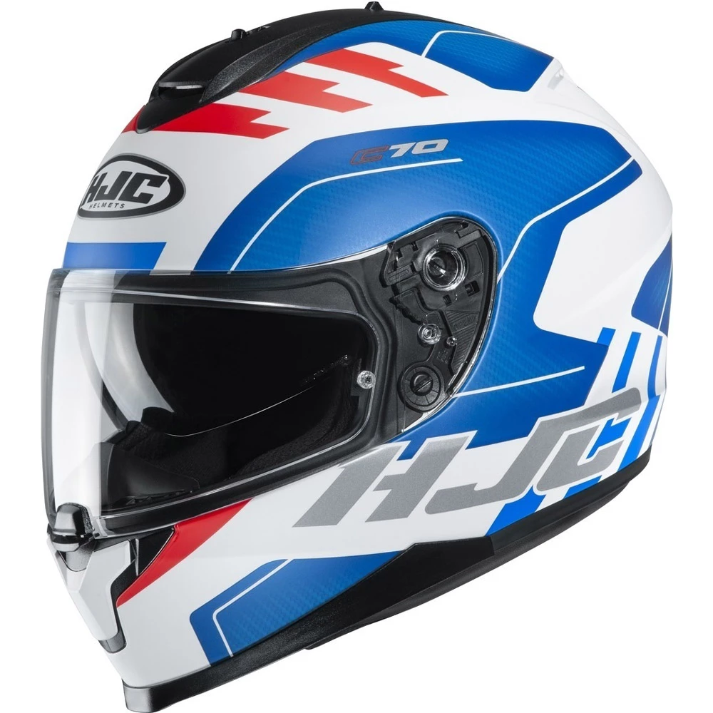 Brand new π Plastic Hjc C70 Koro Helmet White Blue Red π₯