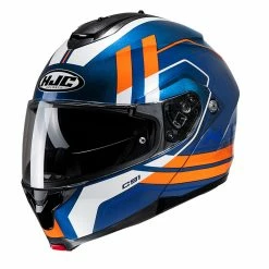 Flash Sale ⌛ Plastic Hjc C91 Octo Modular Helmet Orange Blue 🧨