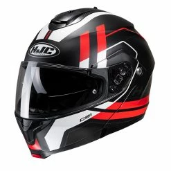 New 👏 Plastic Hjc C91 Octo Modular Helmet Red Black 🎉
