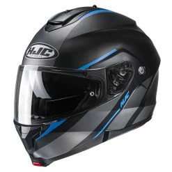Budget 👏 Plastic Hjc C91 Tero Modular Helmet Black Blue ✨