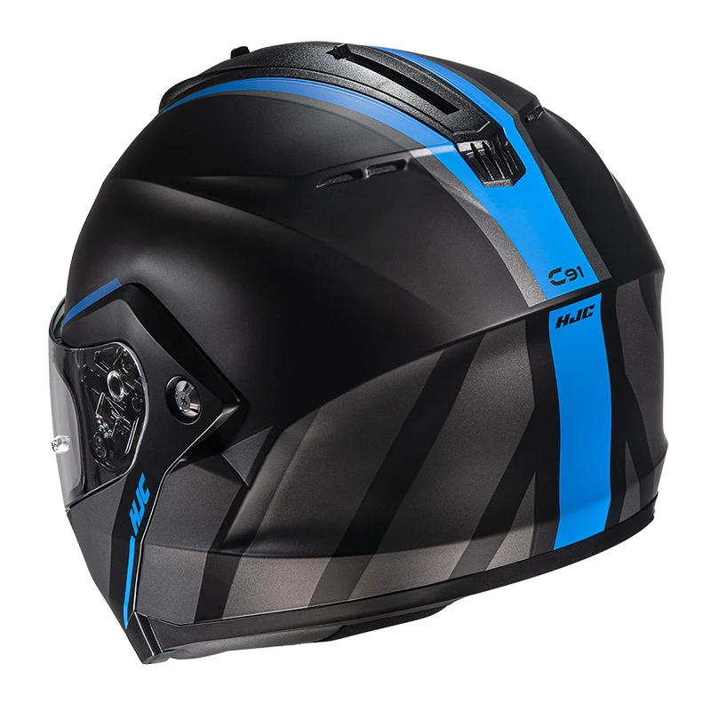 Budget ๐ Plastic Hjc C91 Tero Modular Helmet Black Blue โจ - Image 2