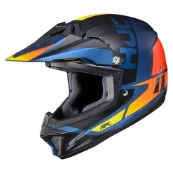 Promo 😉 Plastic Hjc Cl-xy 2 Creed Kid Helmet Blue Orange 🥰