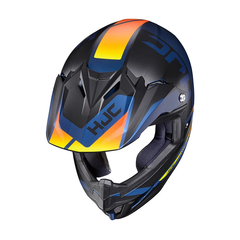 Promo 😉 Plastic Hjc Cl-xy 2 Creed Kid Helmet Blue Orange 🥰 - Image 2