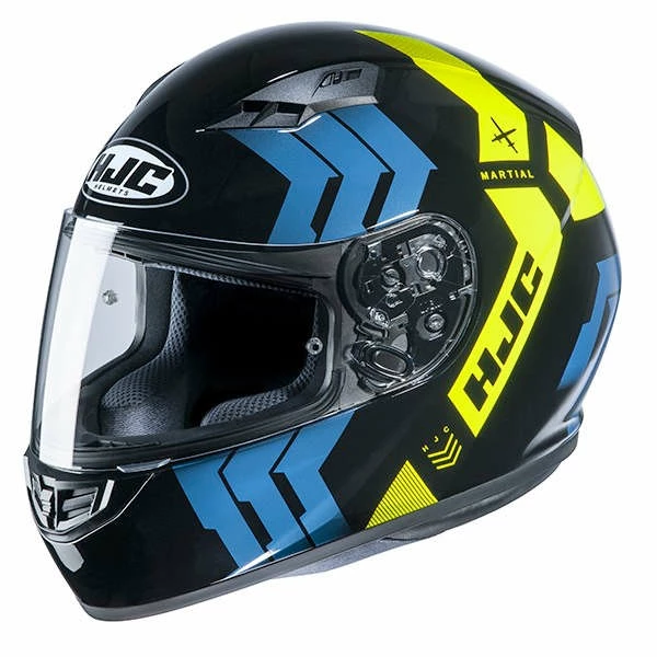 Discount ✔️ Plastic Hjc Cs-15 Martial Helmet Blue Yellow ✔️