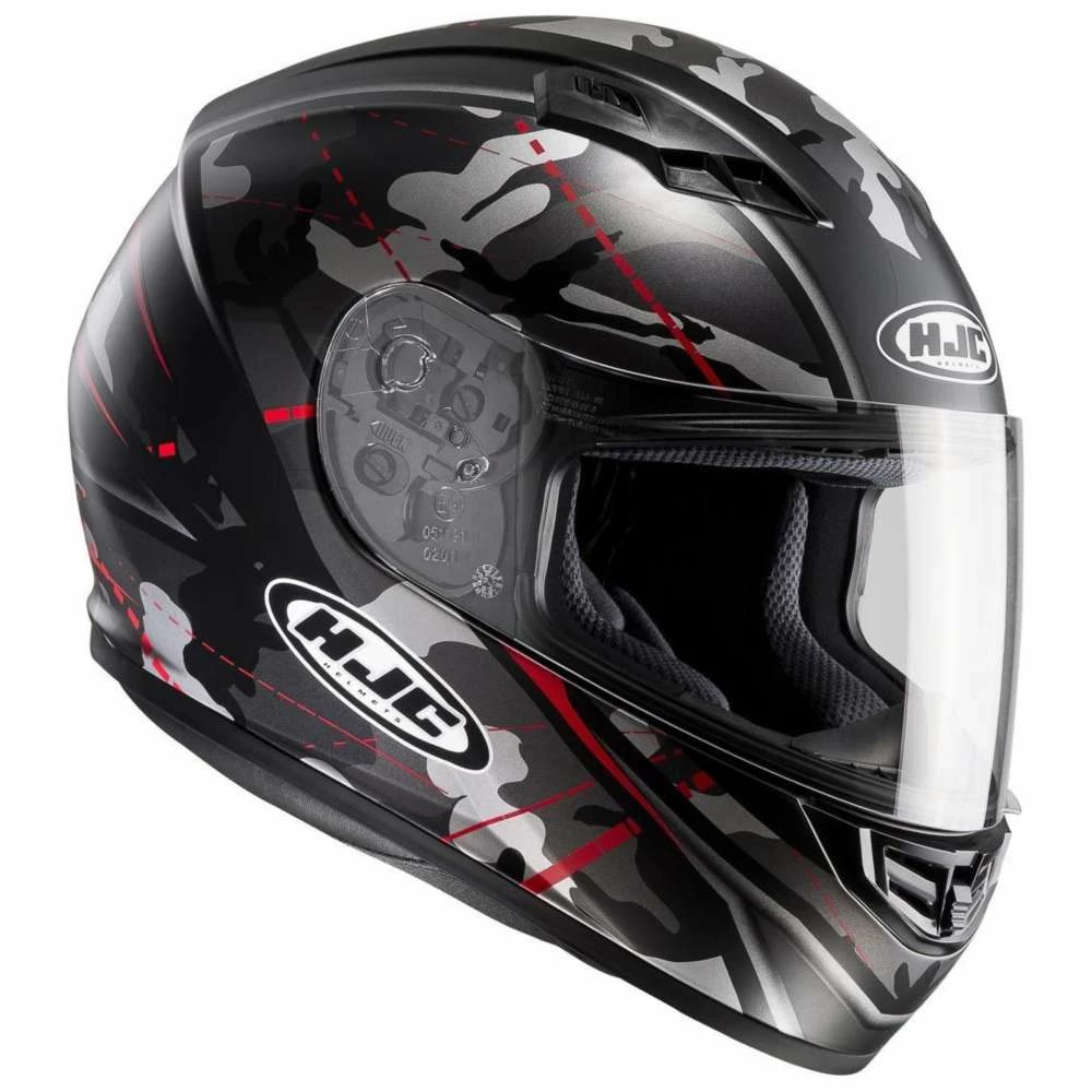 Coupon 👏 Plastic Hjc Cs-15 Songtan Mc1sf Helmet Black Red 🎉