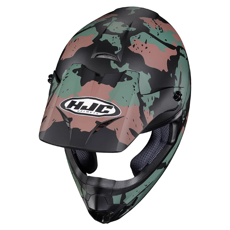 New 😀 Plastic Hjc Cs-mx 2 Ferian Helmet Green Brown ✨ - Image 3