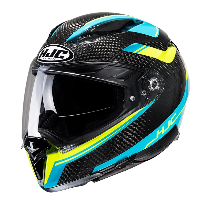 Budget ๐ Fiber Hjc F70 Carbon Ubis Helmet Aqua Black โญ