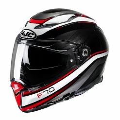 Discount 😀 Fiber Hjc F70 Diwen Helmet Black Red 👍