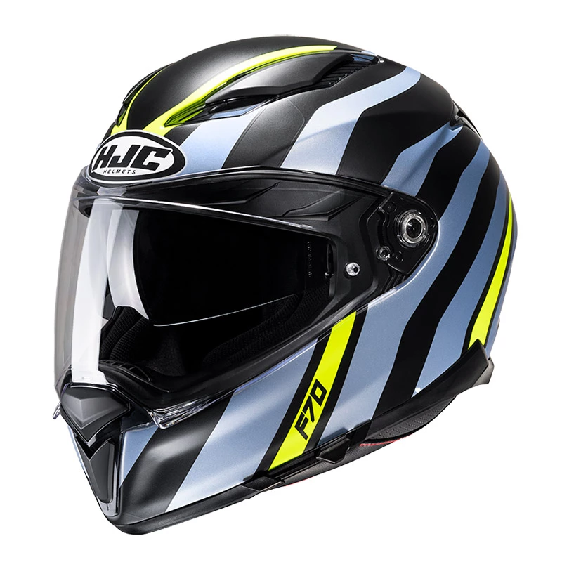 Cheapest 👍 Fiber Hjc F70 Galla Helmet Blue Yellow ✔️