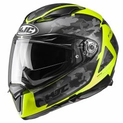 Best Sale 🎉 Fiber Hjc F70 Katra Helmet Yellow Black 🔔