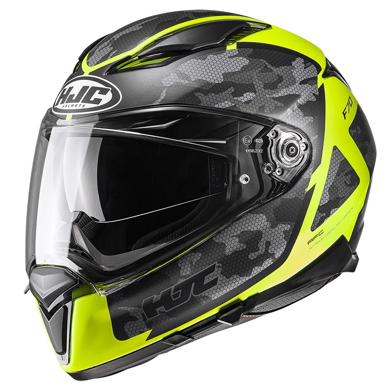 Best Sale ๐ Fiber Hjc F70 Katra Helmet Yellow Black ๐