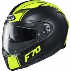 Cheap 🧨 Fiber Hjc F70 Mago Helmet Black Yellow 🤩