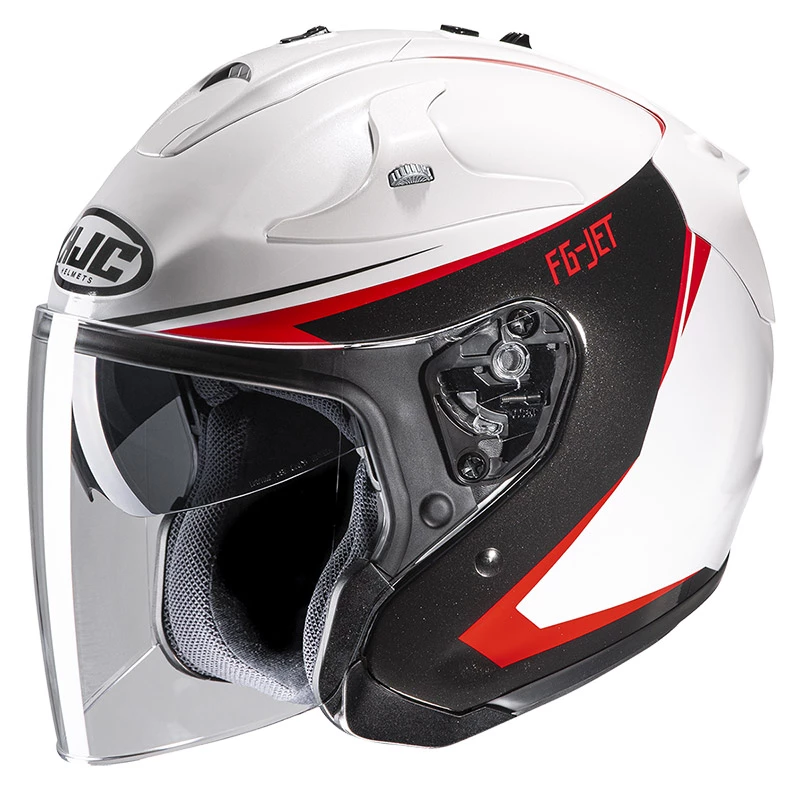 Brand new π Fiber Hjc Fg Jet Balin Helmet White Red π