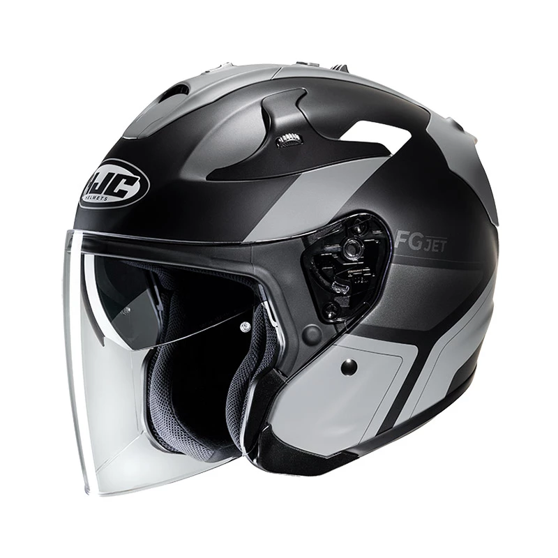 Brand new π― Fiber Hjc Fg Jet Epen Helmet Grey Black π