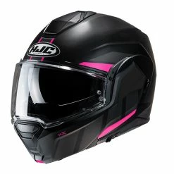 Promo 👏 Plastic Hjc I100 Beis Modular Helmet Pink Black 👍