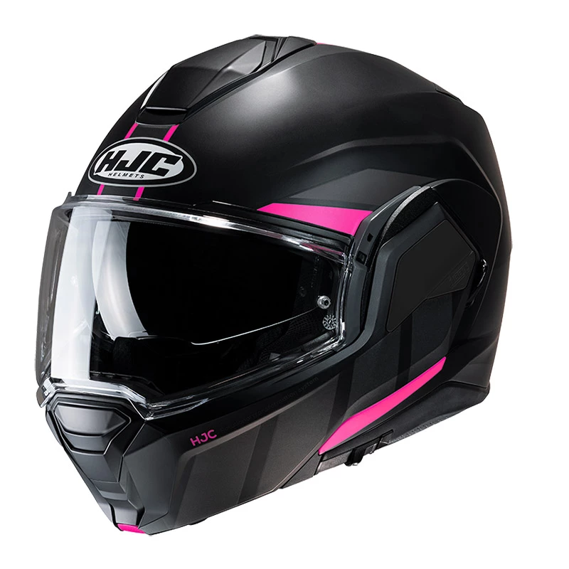 Promo ๐ Plastic Hjc I100 Beis Modular Helmet Pink Black ๐