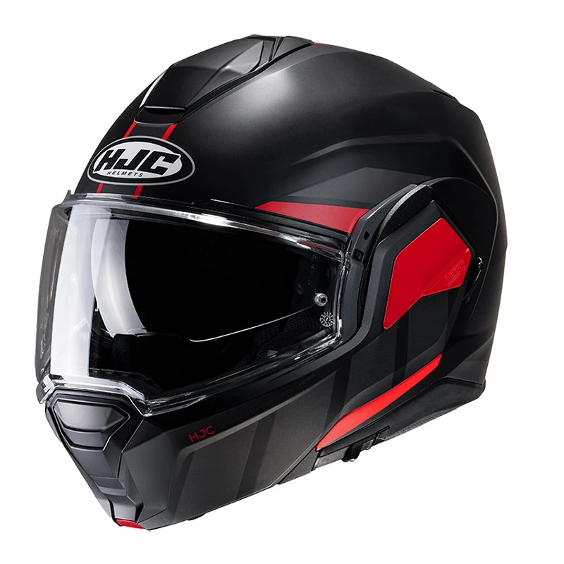 Outlet ๐ Plastic Hjc I100 Beis Modular Helmet Black Red ๐