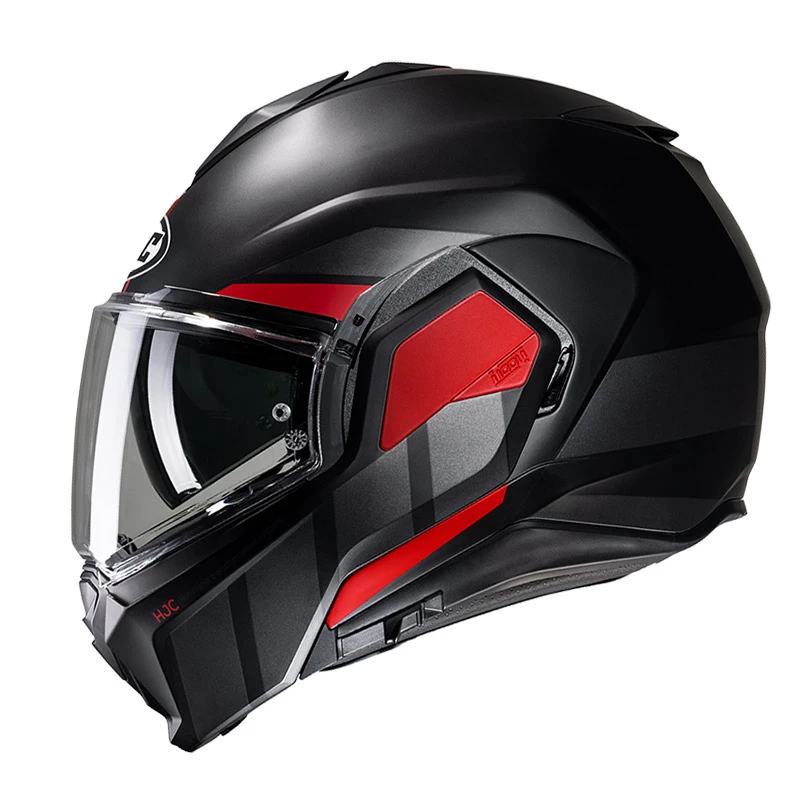Outlet ๐ Plastic Hjc I100 Beis Modular Helmet Black Red ๐ - Image 2