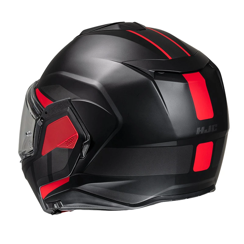 Outlet ๐ Plastic Hjc I100 Beis Modular Helmet Black Red ๐ - Image 3