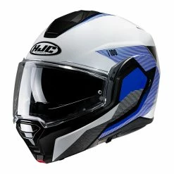 Deals 🧨 Plastic Hjc I100 Beston Modular Helmet White Blue ⌛