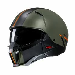 Cheap 🌟 Removable Chin Hjc I20 Batol Helmet Green Orange 🥰