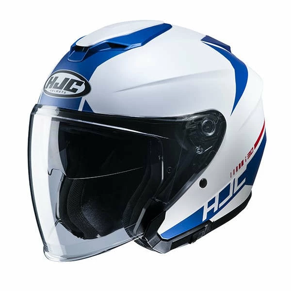 Promo โจ Plastic Hjc I30 Baras Open Face Helmets White Blue ๐