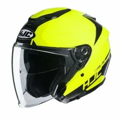 Hot Sale 🧨 Plastic Hjc I30 Baras Open Face Helmets Fluo Yellow 😉