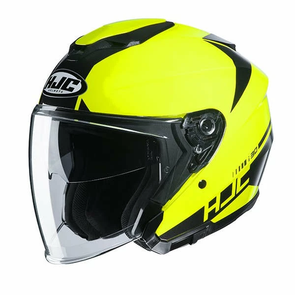 Hot Sale 𧨠Plastic Hjc I30 Baras Open Face Helmets Fluo Yellow π