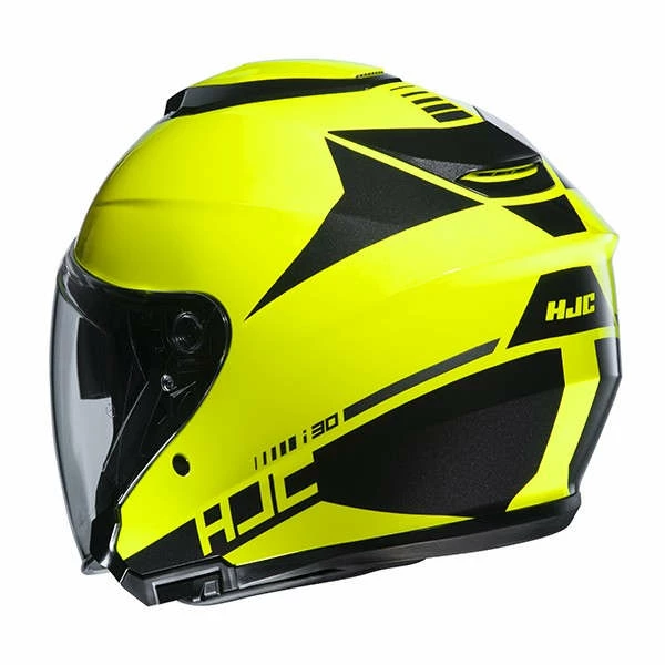 Hot Sale 𧨠Plastic Hjc I30 Baras Open Face Helmets Fluo Yellow π - Image 2