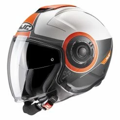 Budget 🤩 Plastic Hjc I40 Panadi Helmet Orange Grey ✔️