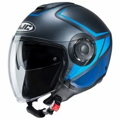 Outlet 🎉 Plastic Hjc I40 Camet Helmet Titanium Blue 😍