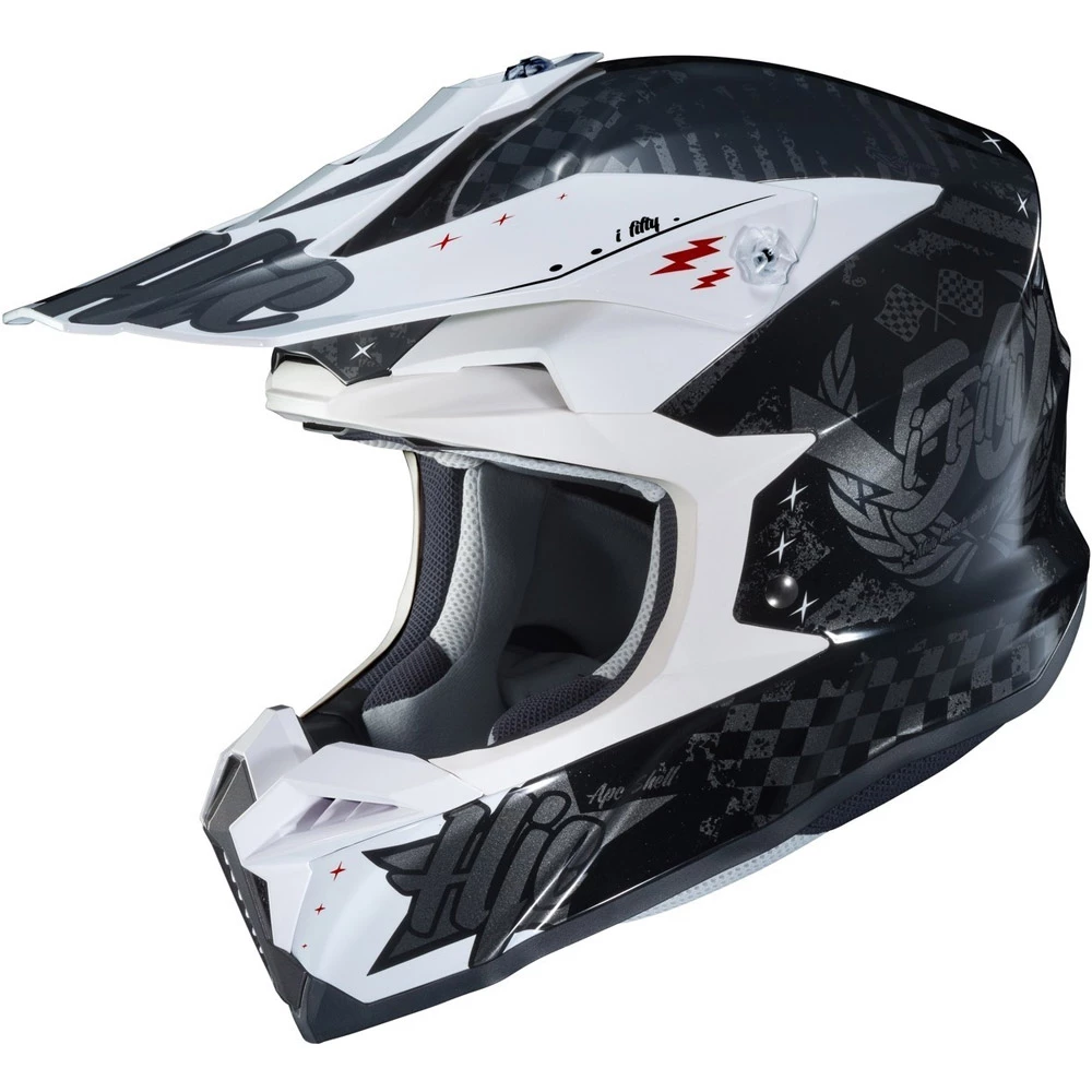 Outlet ๐ Plastic Hjc I50 Artax Helmet White Black ๐งจ