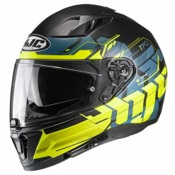 Cheapest ✔️ Plastic Hjc I70 Alligon Helmet Yellow Blue ⌛