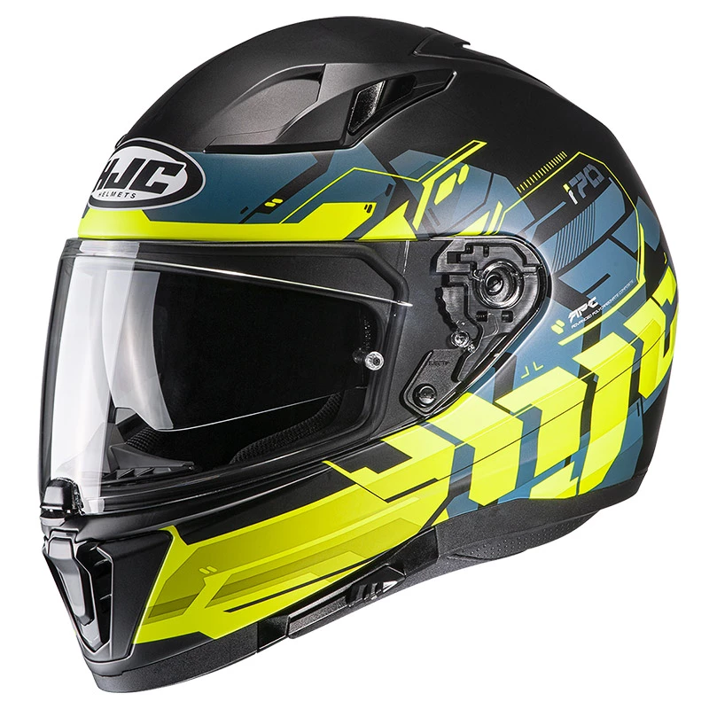 Cheapest ✔️ Plastic Hjc I70 Alligon Helmet Yellow Blue ⌛