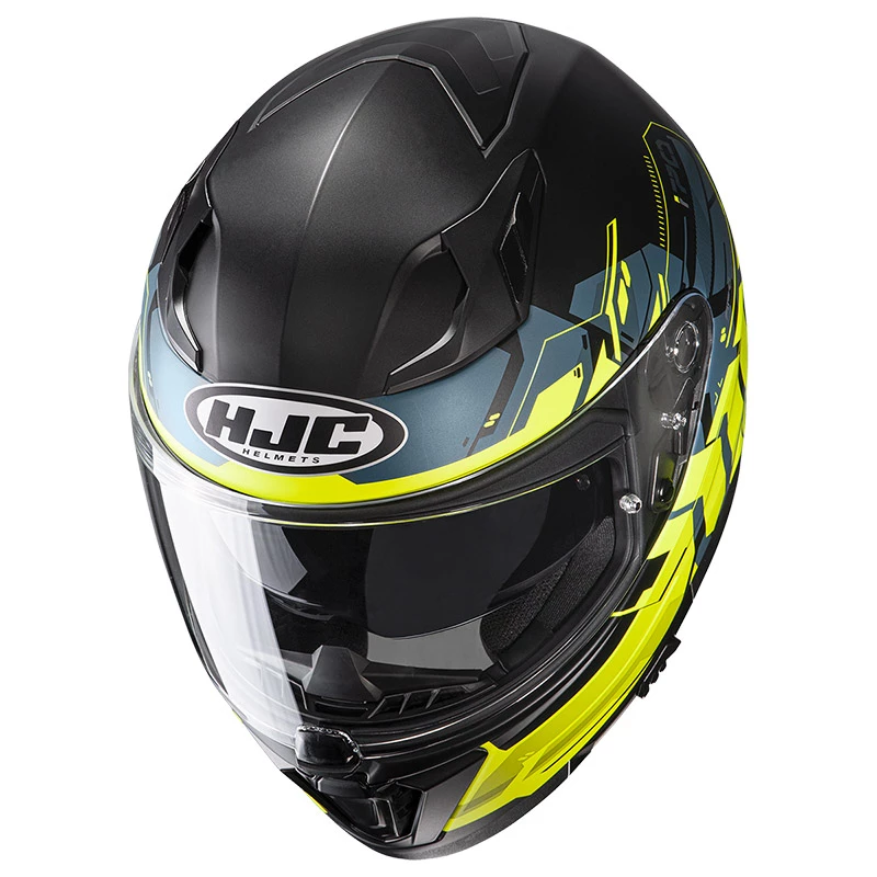 Cheapest ✔️ Plastic Hjc I70 Alligon Helmet Yellow Blue ⌛ - Image 2
