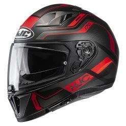 Best Sale 🥰 Plastic Hjc I70 Lonex Helmet Black Red 🎁