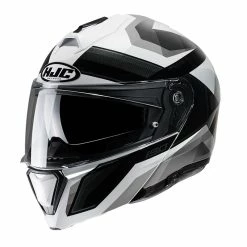 Cheap 👏 Plastic Hjc I90 Lark Modular Helmet Grey Black ⭐