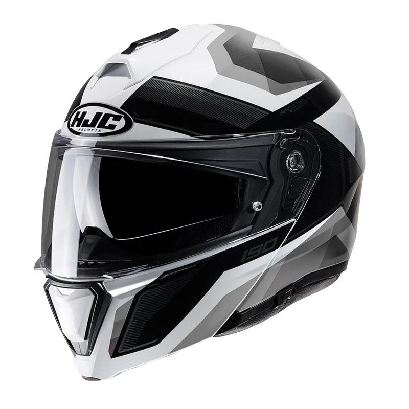 Cheap ๐ Plastic Hjc I90 Lark Modular Helmet Grey Black โญ