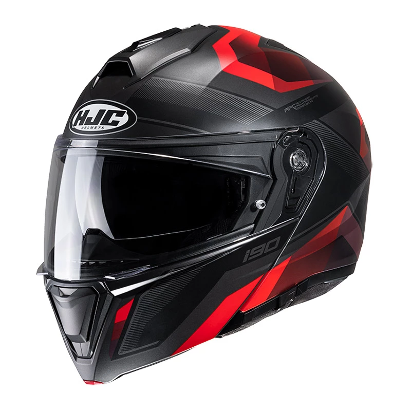 Brand new ๐ Plastic Hjc I90 Lark Modular Helmet Red Black โ