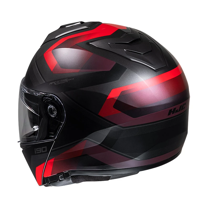 Brand new ๐ Plastic Hjc I90 Lark Modular Helmet Red Black โ - Image 2