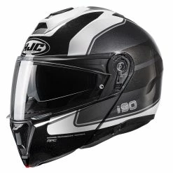 Flash Sale 🔔 Plastic Hjc I90 Wasco Modular Helmet Black White 🥰